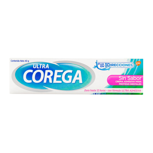Crema Dental Adhesiva Corega Ultra Sin Sabor 40 Gr