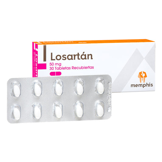 Losartan 50 Mg 30 Tabletas Mp