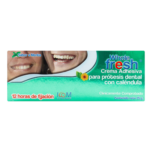 Crema Dental Adhesiva Whole Fresh Menta 25 Gr
