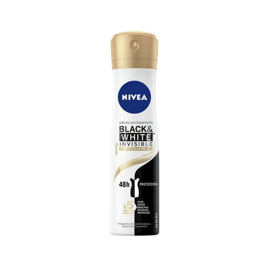 Desodorante Nivea Black And White Efecto Satin Spray 150ml