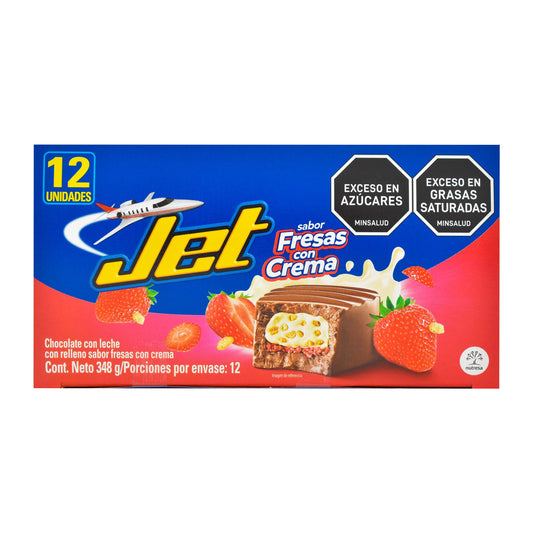 Chocolatina Jet Fresas Con Crema 29g