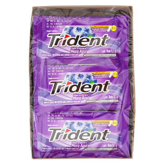 Chicle Trident Mora 5 Unidades