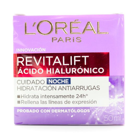 Crema Loreal Paris Noche Acido Hialuronico X 50ml