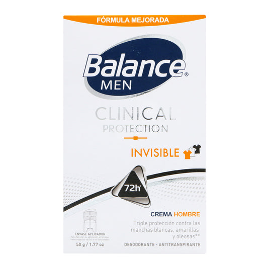 Desodorante Balance Crema Clinical Invisible Men 50gr