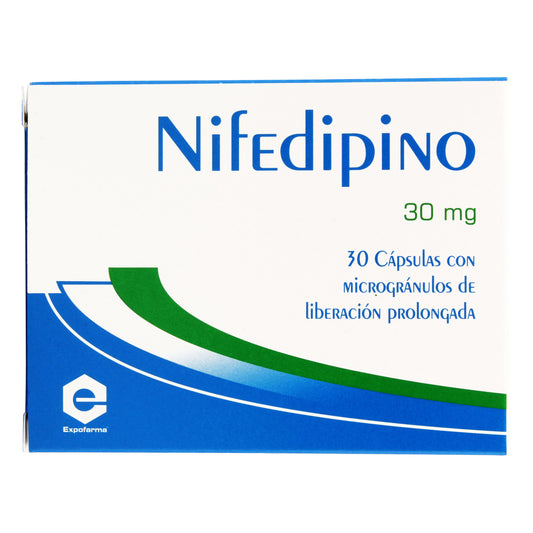 Nifedipino 30 Mg 30 Capsulas Ex