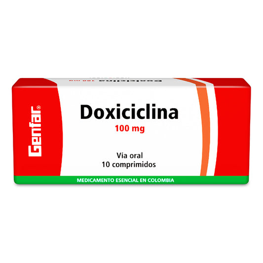 Doxiciclina 100 Mg 10 Tabletas W