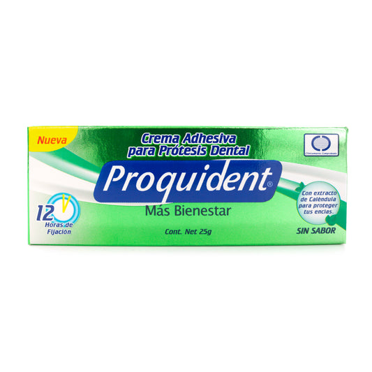Crema Dental Adhesiva Proquident X25 Sin Sabor