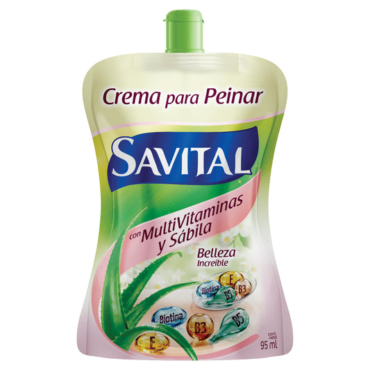 Crema Para Peinar Savital Multivitaminas Sabila 95ml