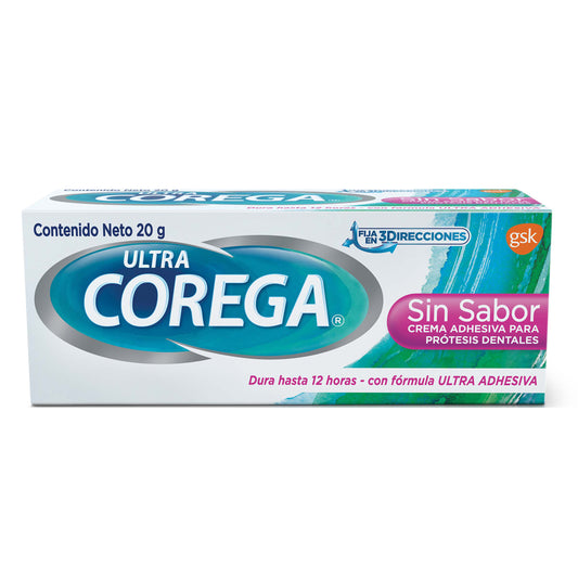 Crema Dental Adhesiva Corega Ultra Sin Sabor 20 Gr