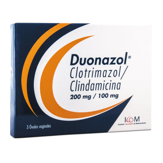 Clotrimazol / Clindamicina Duonazol 3 Ovulos Vaginales Icom