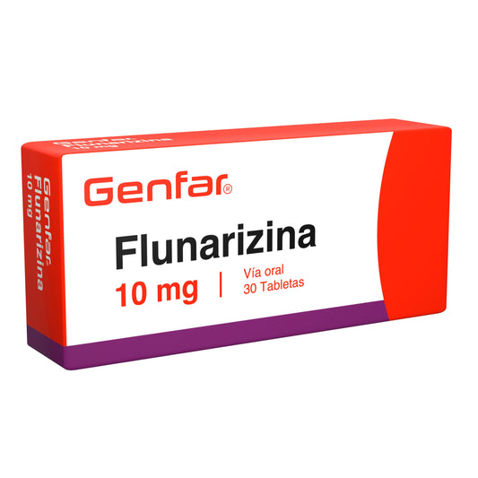 Flunarizina 10 Mg 30 Tabletas Gf