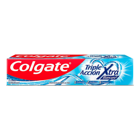Crema Dental Colgate Triple Accion Extra Blancura 60 Ml Azul
