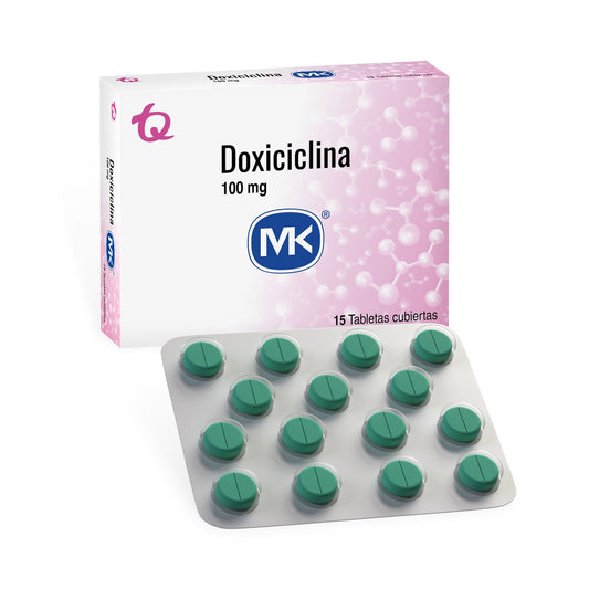 Doxiciclina 100 Mg 15 Tabletas Mk