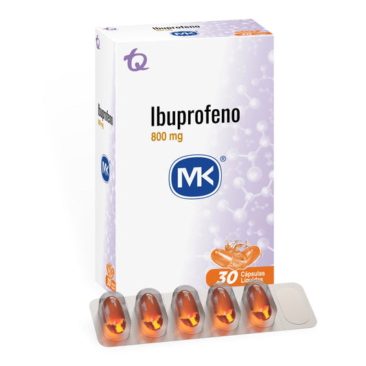 Ibuprofeno 800mg 5 Capsulas Blandas MK