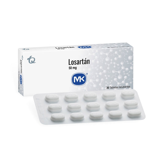 Losartan 50 Mg 30 Tabletas Mk