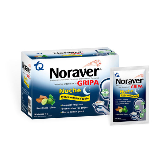 Noraver Gripa Bebida Noche 15 Gr Sobre