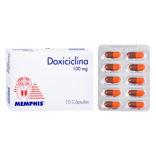 Doxiciclina 100 Mg 10 Tabletas Mp
