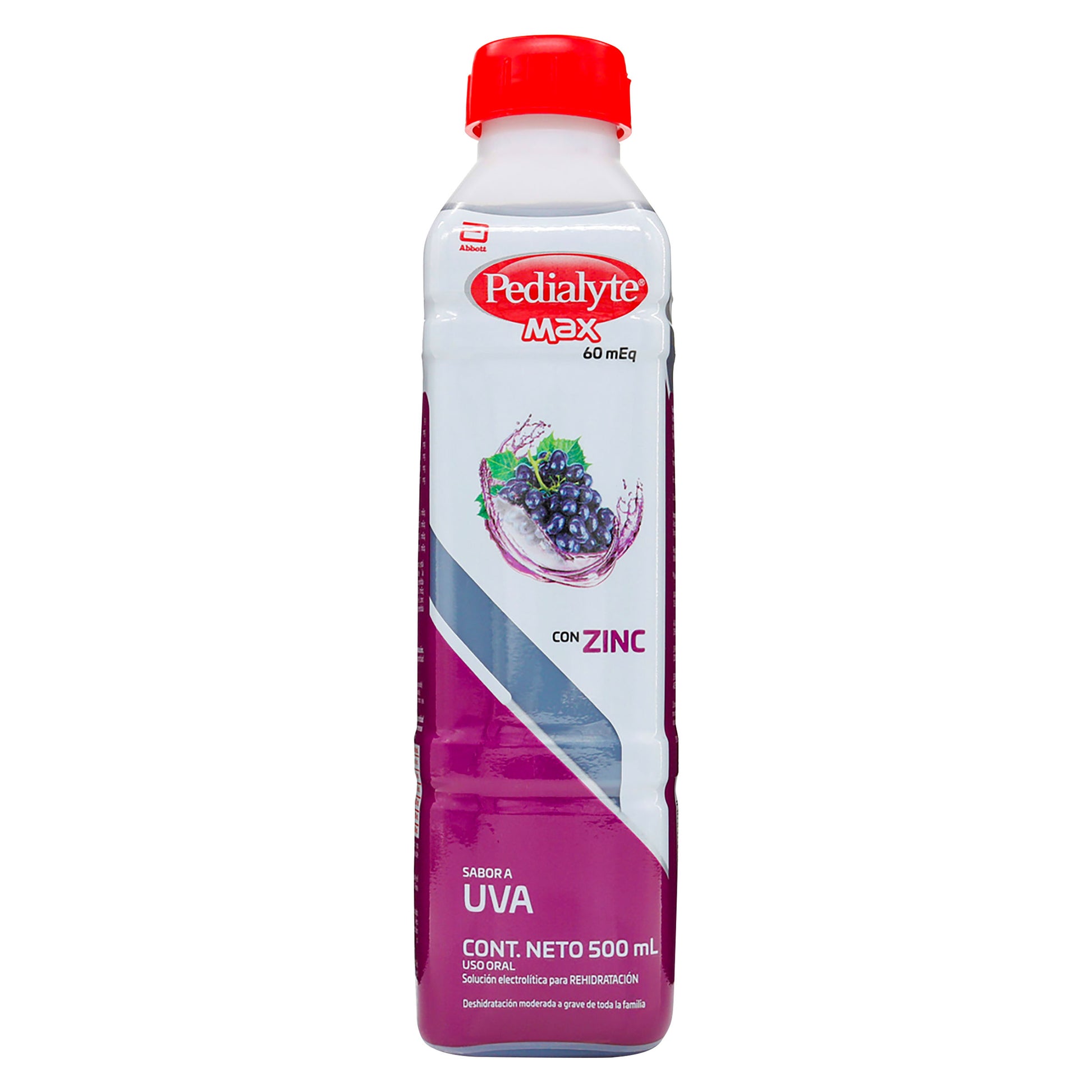 Suero Oral Pedialyte Con Zinc 60 Uva 500 Ml