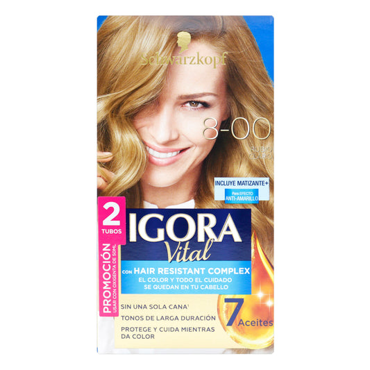Tinte Igora Vital D.Tubo 8-00 Rubio Claro