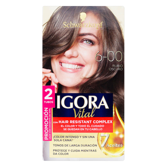 Tinte Igora Vital D.Tubo 6-00 Rubio Oscuro