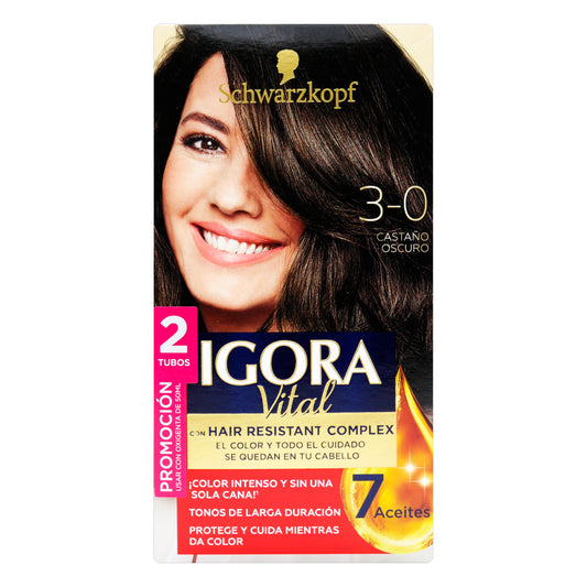 Tinte Igora Vital D.Tubo 3-0 Castano Oscuro