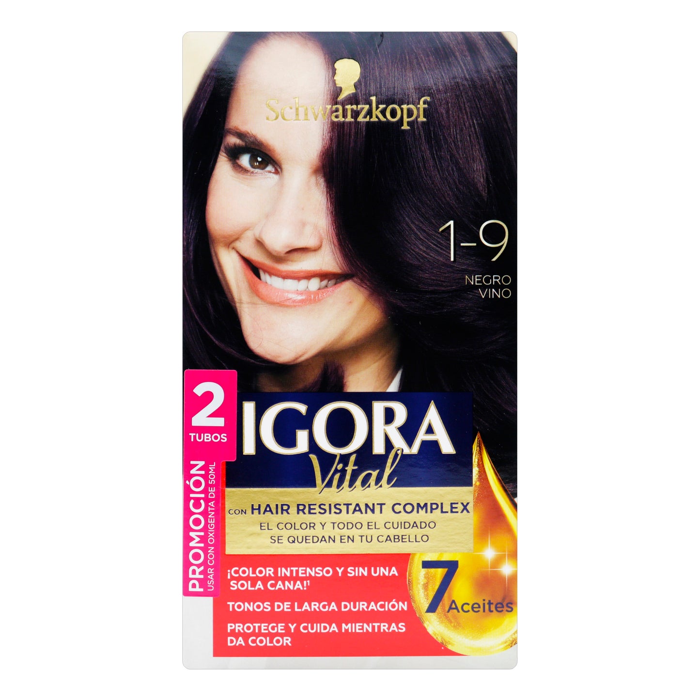 Tinte Igora Vital D.Tubo 1-9 Negro Vino