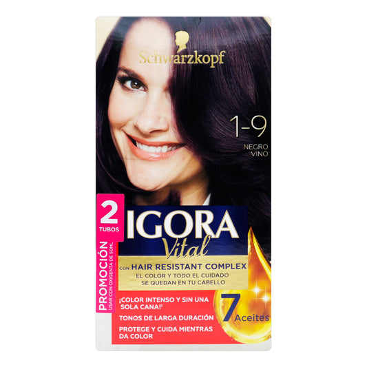 Tinte Igora Vital D.Tubo 1-9 Negro Vino