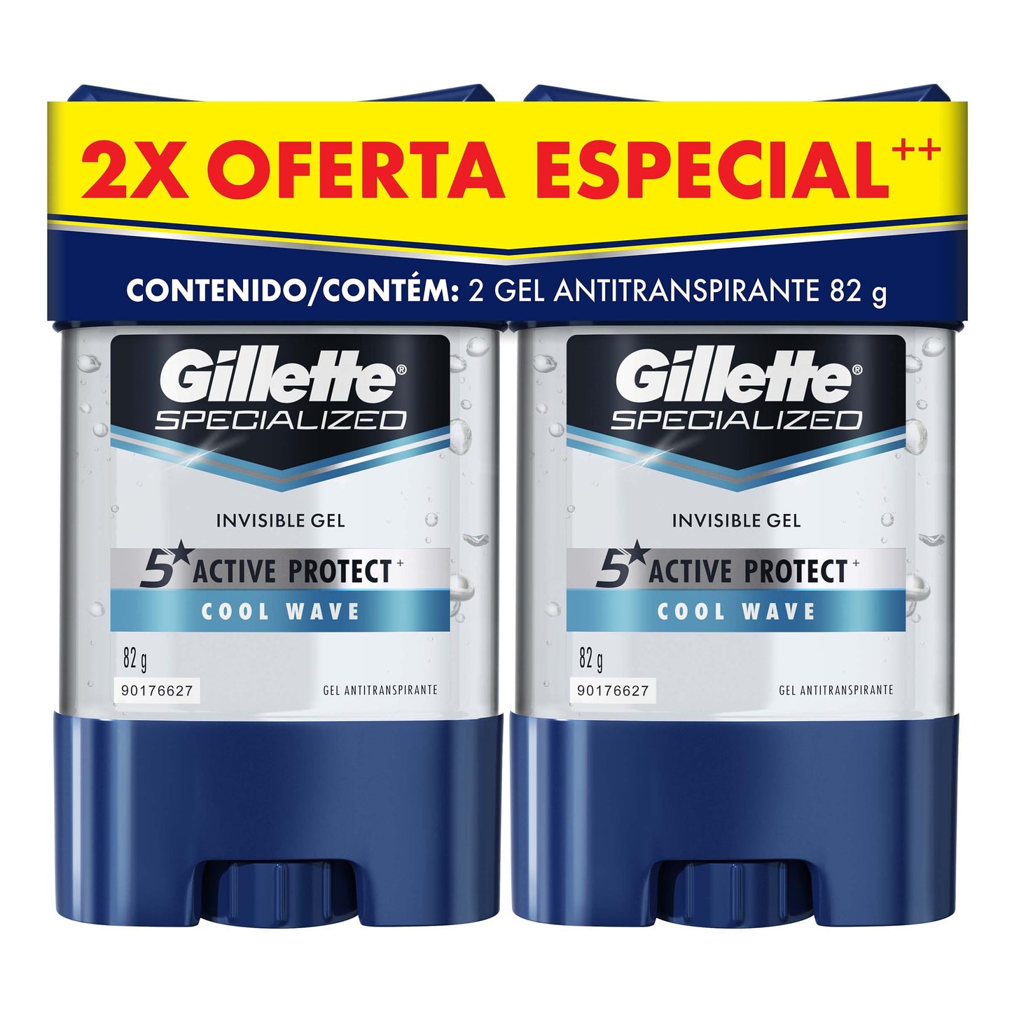 2 Desodorante Gillette Gel Cool Wave 82 Gr