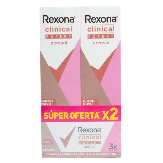 2 Desodorante Rexona Aerosol Clinical Classic 91gr