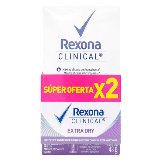 2 Desodorante Rexona Extra Dry Women 48g