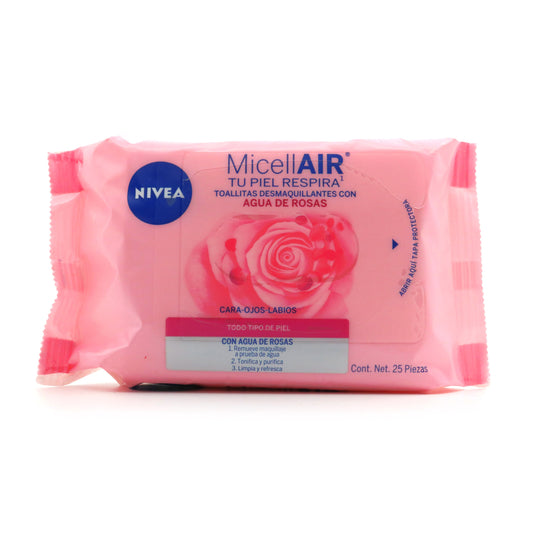 Toallas Desmaquilladoras Micelar Nivea Facial Rosas