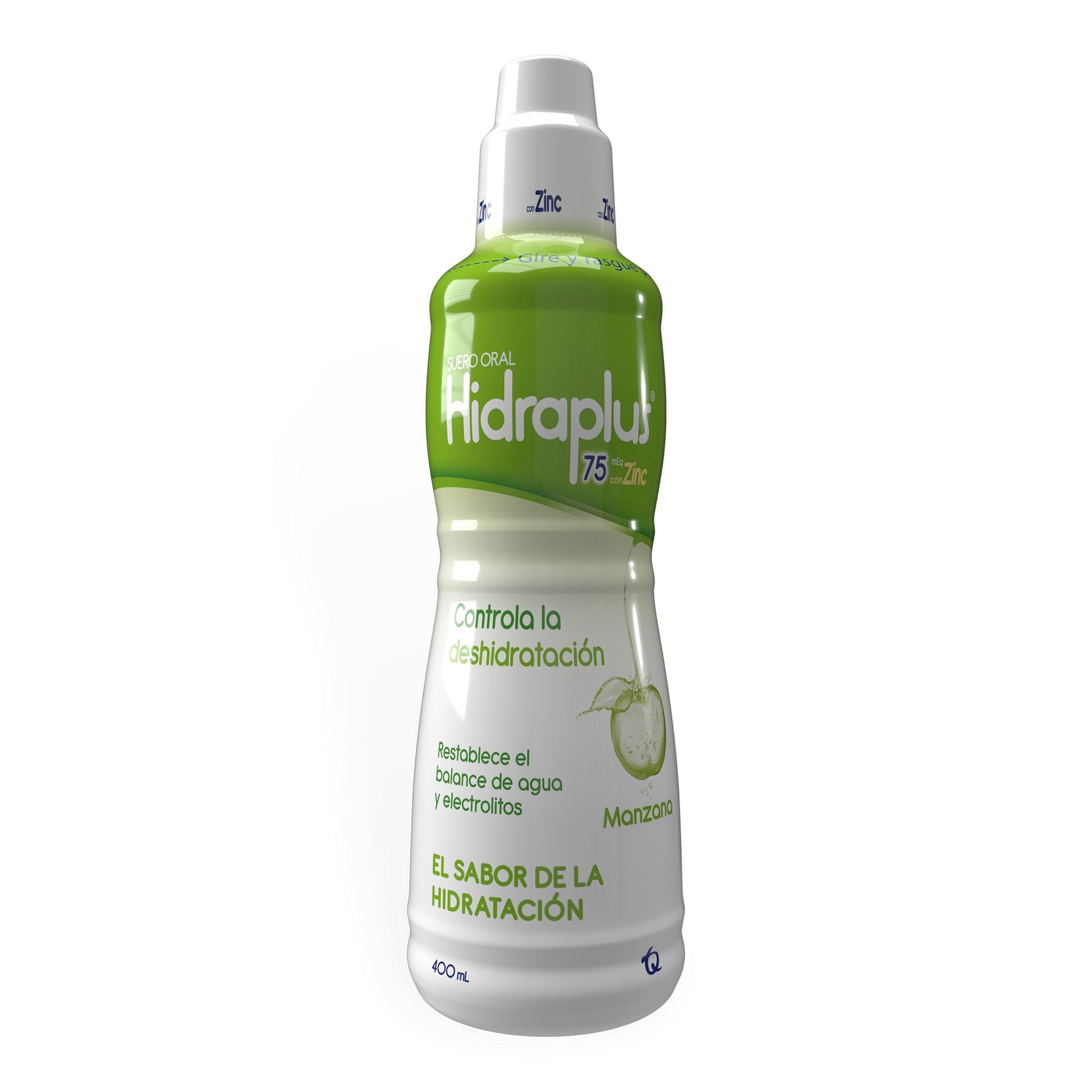 Suero Oral Hidraplus 75 Zinc Manzana 400 Ml