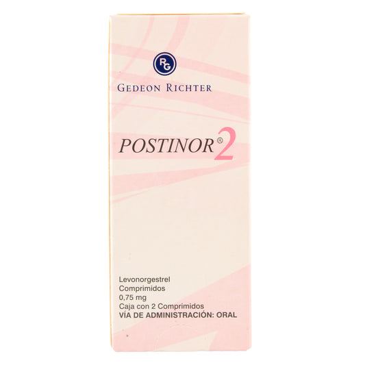 Postinor 2 0.75 Mg 2 Tabletas