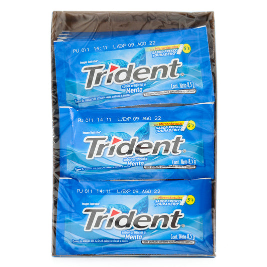 Chicle Trident Menta 5 Unidades
