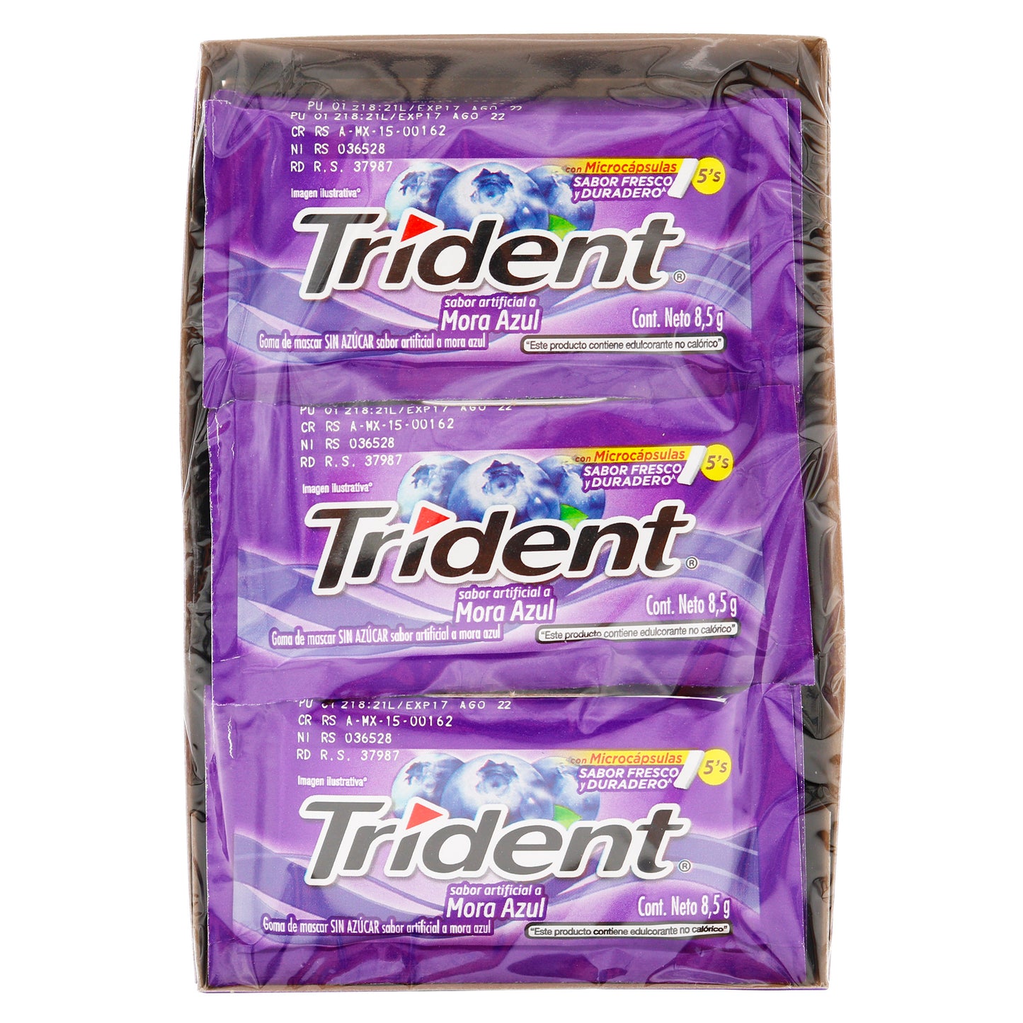 Chicle Trident Mora 5 Unidades