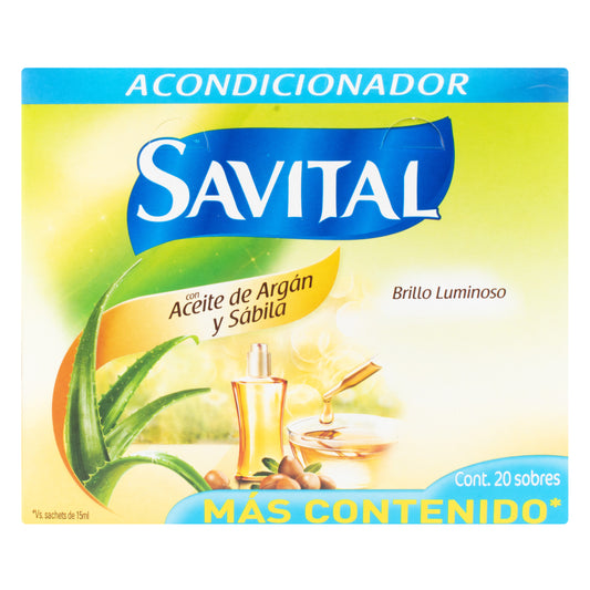 Acondicionador Savital Argan Sabila 25 Ml Sobre