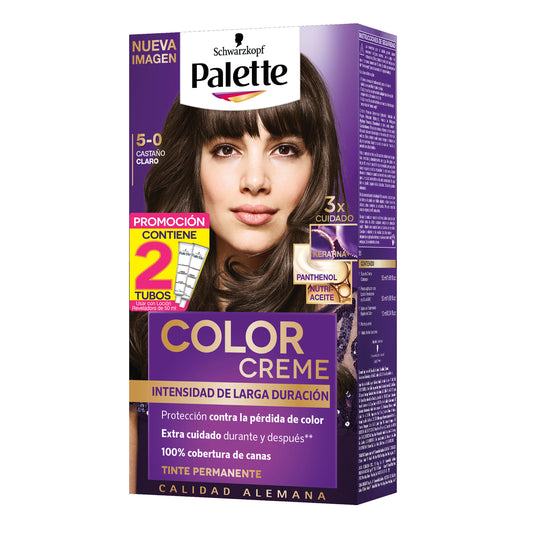 Tinte Palette Crem D.Tubo 5-0 Castanao Claro