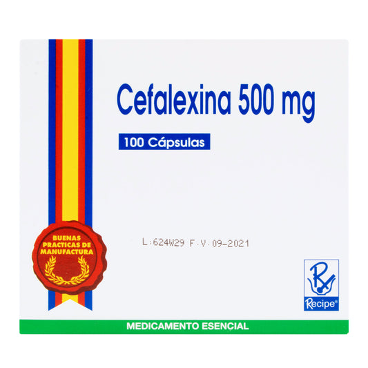 Cefalexina 500 Mg 10 Capsulas Rc