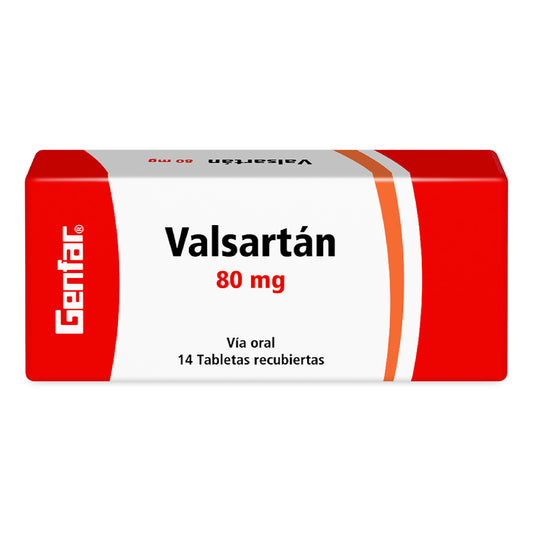 Valsartan 80 Mg 14 Tabletas Gf