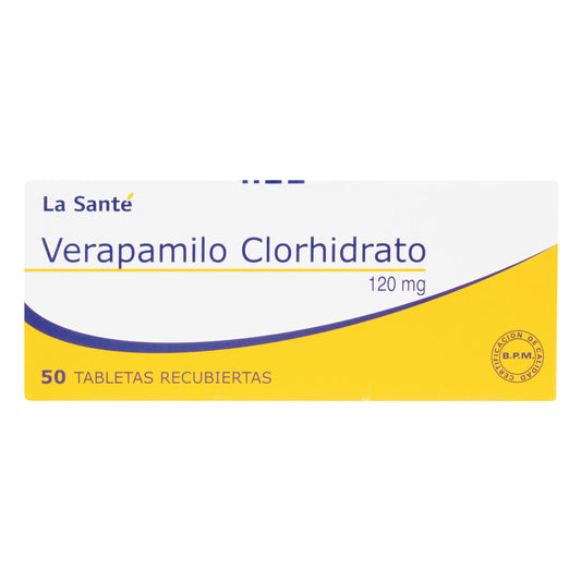 Verapamilo 120 Mg 50 Tabletas Ls