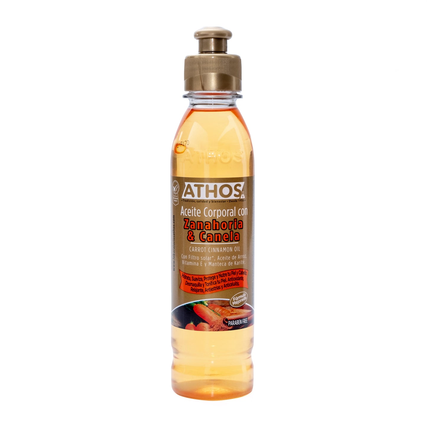 Aceite Corporal Athos Zanahoria Y Canela 250 Ml