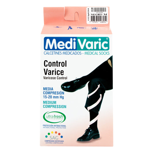 Calcetin / Media MediVaric Media Compresion  Hombre M Color Negro