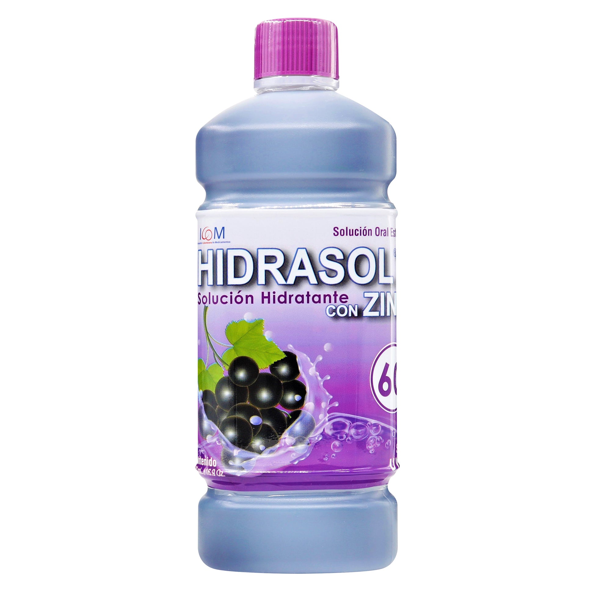 Suero Oral Hidrasol 60 Zinc Uva 500 Ml