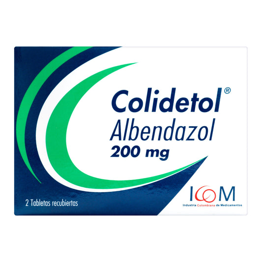 Albendazol Colidetol 200 Mg 2 Tabletas Ic