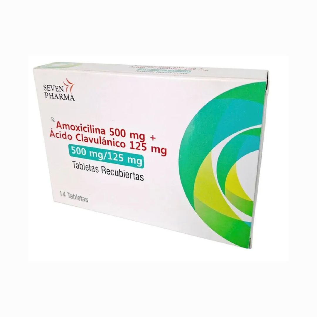 Amoxicilina 500mg Acido Clavulanico 125mg 14 Tabletas