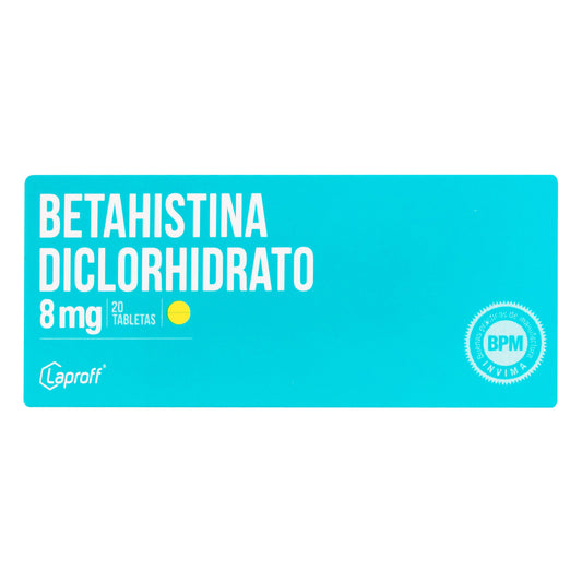 Betahistina 8 Mg 20 Tabletas Lp