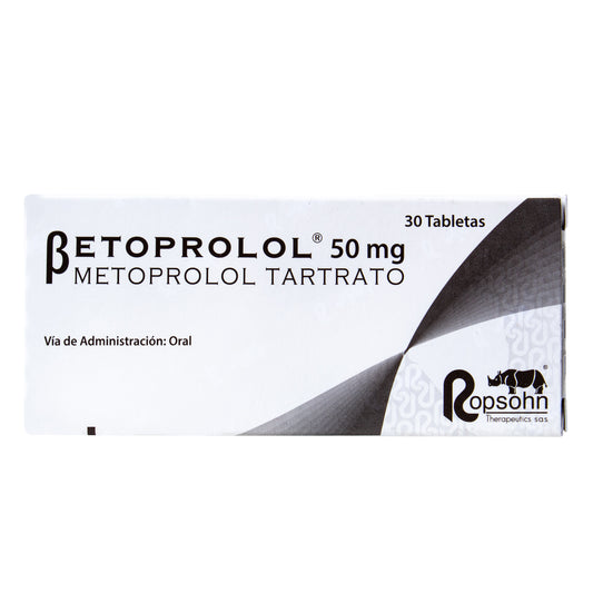 Betoprolol 50 Mg 30 Tabletas