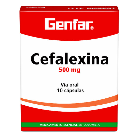 Cefalexina 500 Mg 10 Capsulas Gf