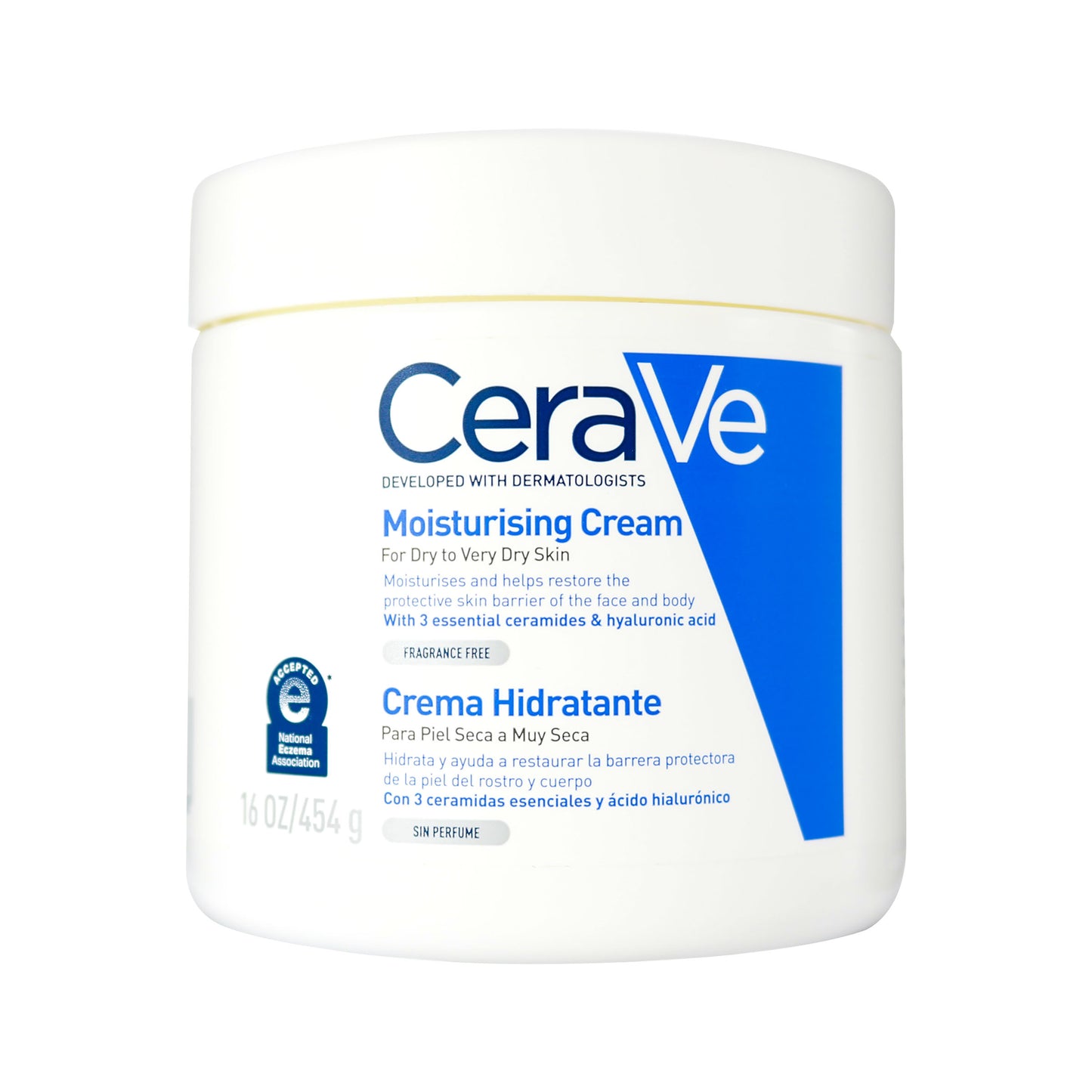 Cerave Moisturising Crema Gel Hidratante Pote X 454 G Piel Seca A Muy Seca