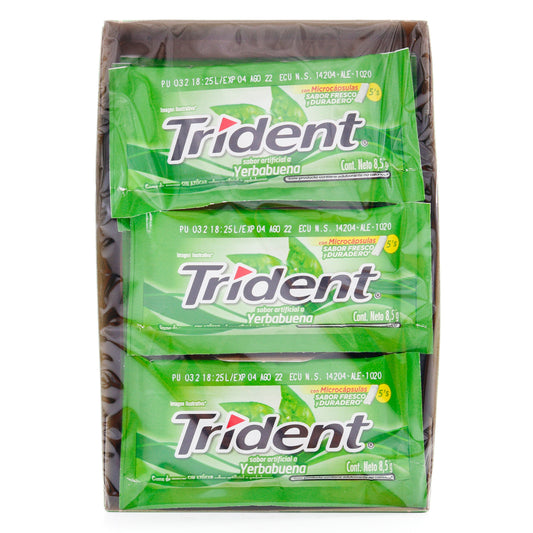 Chicle Trident Yerbabuena 5 Unidades